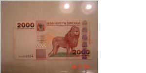 Tanzania P-37 2000 Shilingi 2003 Banknote