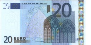 P-3uNEW, 20 Euro, 2002
Signatur: Jean-Claude Trichet Banknote