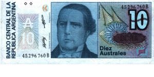 Argentina - 10 Australes - 1986 - P325b Banknote