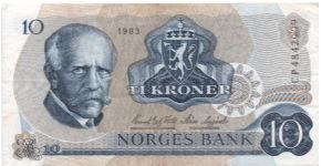 10 kroner. Banknote