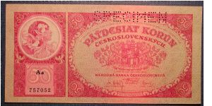 Czechoslovakia 50 Korun Specimen 1929

NOT FOR SALE Banknote