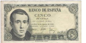 5 Pesetas Spain 1951 Banknote