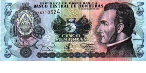 5 Lempiras * 1997 * P-82 Banknote