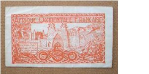 French East Africa 5 Centimes. Banknote