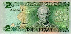 2 Litai * 1994 * P-54 Banknote