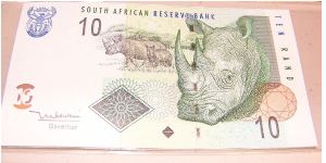 2005 South Africs 10 Rand. Sent to me by a friend living in South Africa. Banknote