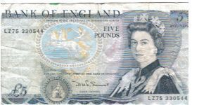 Bank of England 5 Pound note. P-378c.

Left over from a London vacation. Banknote