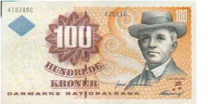 100 Krone,
Anverso:
Carl Nielsen

Serie:
416289C A7011C Banknote