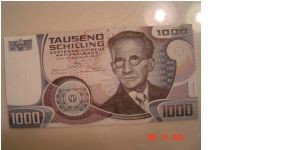 Austria P-152 1000 Schilling 1983 Banknote