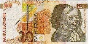 20 Tolarjev * 15 Jan 1992 * P-12 Banknote