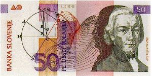 50 Tolarjev * 15 Jan 1992 * P-13 Banknote