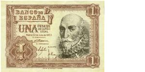 1 Peseta * 22 Jul 1953 * P-145 Banknote