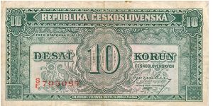 Czechoslovakia - 10 Kcs 1945
London issue Banknote