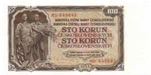 Czechoslovakia - 100 Kcs 1953
STC Prague Banknote