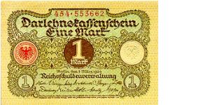 1 Mark
Darlehnskassenschein Banknote