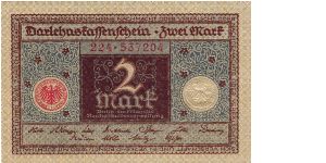 2 Mark
Darlehnskassenschein Banknote