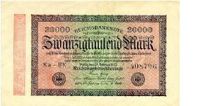 20.000 Mark
Reichsbanknote Banknote