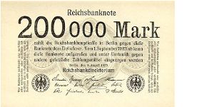 200.000 Mark
Reichsbanknote Banknote