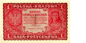 1 Marka Polska
Polska Krajowa Kasa Pozyckowa Banknote
