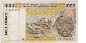 Mille (1000) Francs Banknote