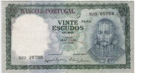 Vinte (20) Escudos Banknote
