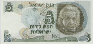 34b 5 lir    Einstein red# Banknote
