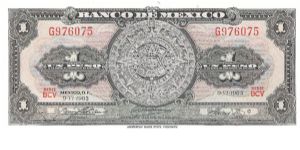 1965 mexico 1 peso Banknote