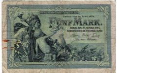 5 Mark 31.10.1904 Banknote