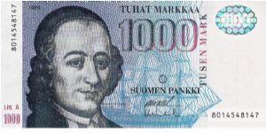 1000 Markkaa 1986 Litt.A Banknote
