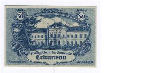 50 Heller Austrian Notgeld from the city of Eckartsau Banknote