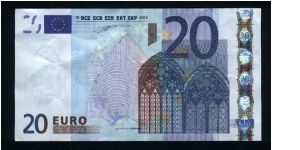 20 Euro.

Serial -S- prefix (Italy).

Gothic architecture on face and on back.

Pick #3s Banknote