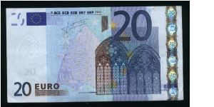 20 Euro.

Serial -U- prefix (France)

Gothic architecture on face and on back.

New Signature.

Pick #3u (new) Banknote