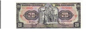 viente  sucres Banknote