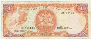 VERY PRETTY $1 DOLLAR NOTE FROM THE CARRIBEAN. NOT SURE OF THE DATE. Banknote