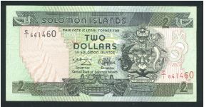2 Dollars.

Arms at right on face; fishermen on back.

Pick #18 Banknote
