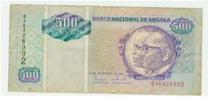 500 KWANZAS ANGOLA. Banknote
