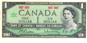 Centennial dollar.

No serial numbers. Banknote