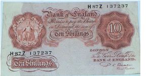 10 Shilling. Beale signature Banknote