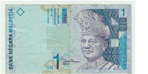1 MALAYSIAN RINGGIT. Banknote