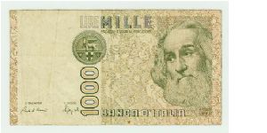 ITALIA 1000 LIRA. Banknote