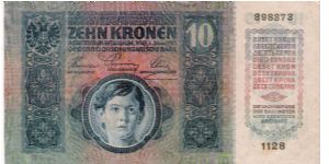 10 Kronen/Korona 1915 Banknote