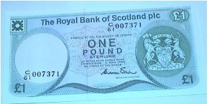1 Pound. Royal Bank of Scotland. Edinburgh Castle. Replacement Note. P#341a. Banknote