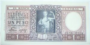 1 Peso. Commemorative for the declaration of Economic independence. Banknote