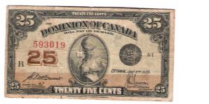 Dominion of Canada Fractional Currency Banknote