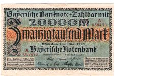 20,000 mark infaltionary currency Banknote