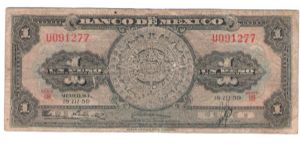 older mexican note Banknote