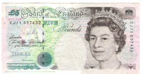 5 Pound English note Banknote