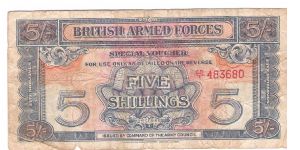 2nd series british armed forces Special voucher       (not canceleed) Banknote