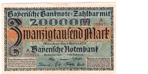 It is German but issued by a Bavarian Bank


Thanks for the info chrisild Banknote