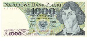 1000 Zlotych 1982 Banknote